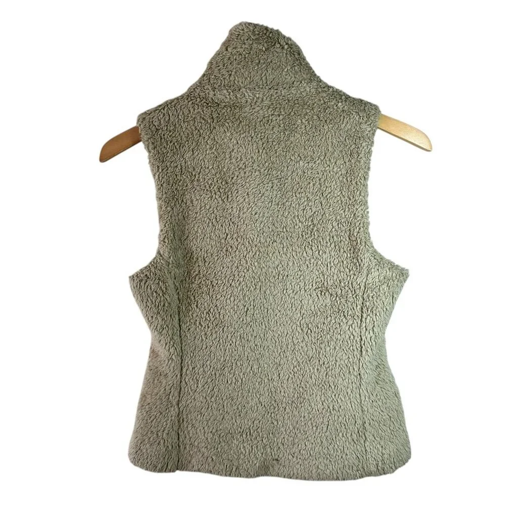 Patagonia Tan Sherpa Fleece Zip Vest Outdoor Casual Layering Women’s Small (S) - Picture 4 of 5